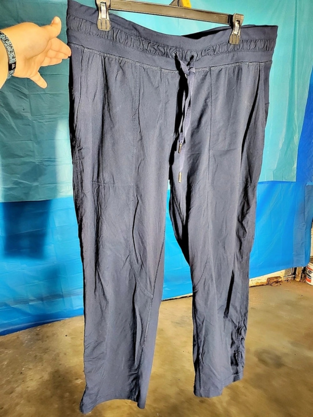 lululemon Dance Studio Mid-Rise Cropped Pant Navy Jogger Pants Size 14